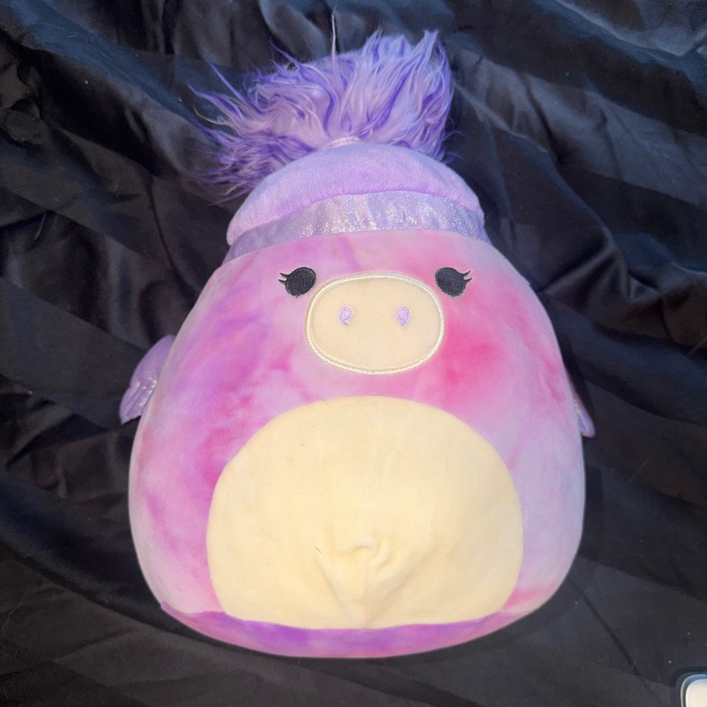 Squishmallows Willow Pegasus Plush 10" Pink Purple Tie Dye Squish-Doos Fantasy